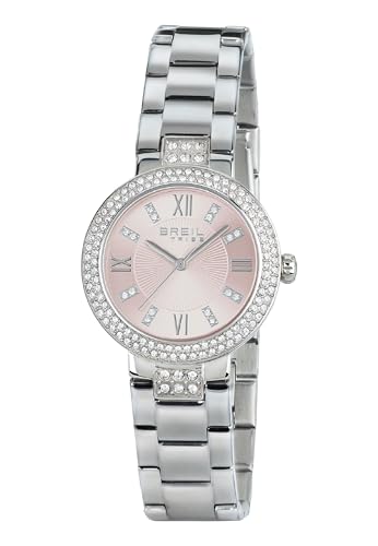 Breil Uhr Damen Dance Floor Ziffernblatt PINK Bewegung NUR Zeit Quartz e Bracelet Stahl Silber EW0256 von Breil