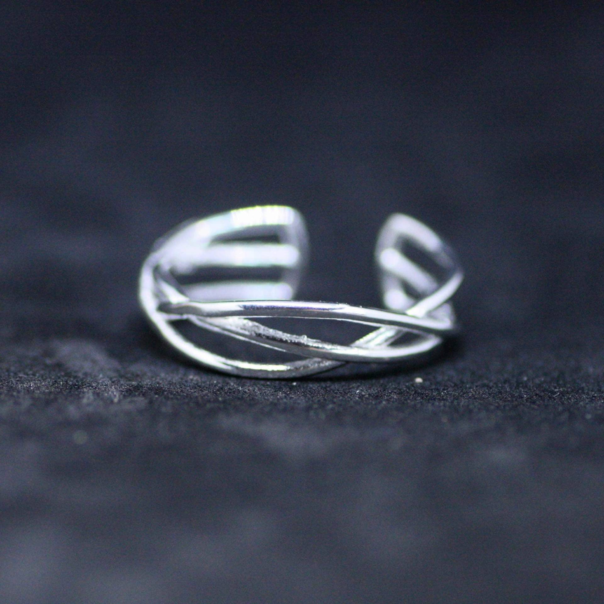 Gewebter Open Work Band Sterling Silber 925, Handgefertigt, Verstellbare Größe, Breiter Silberring Gewebter Open Work Band Sterling Silber 925, Handgefertigt, Verstellbare Größe, Breiter Silberring von BreitJewelryDesigns