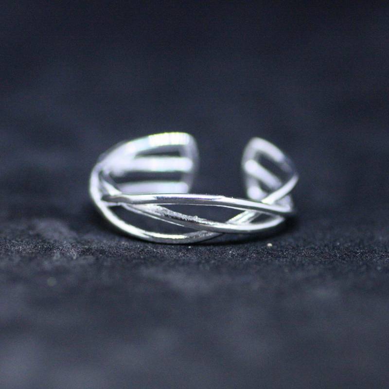 Gewebter Open Work Band Sterling Silber 925, Handgefertigt, Verstellbare Größe, Breiter Silberring Gewebter Open Work Band Sterling Silber 925, Handgefertigt, Verstellbare Größe, Breiter Silberring von BreitJewelryDesigns