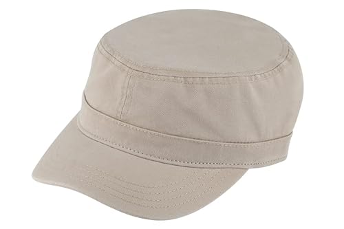 Breiter Baseball Army-Cap Baumwolle UV-Schutz 50+ Beige 59 von Breiter