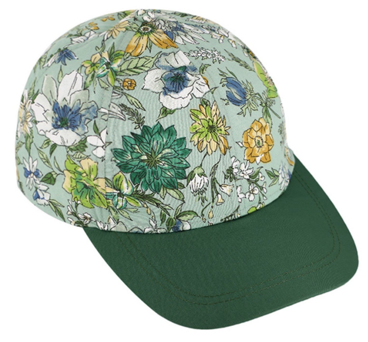 Breiter Baseball Cap Kappe mit Blumenmuster 100% Baumwolle von Breiter