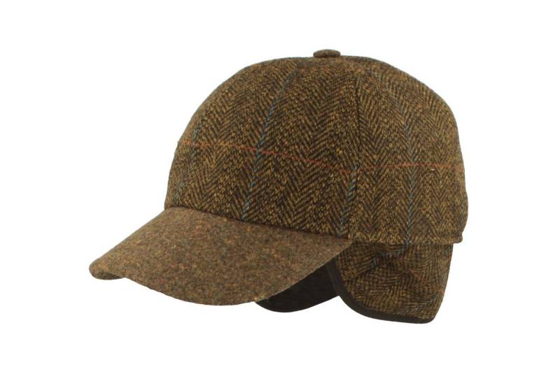 Breiter Baseball Cap mit Fischgrätmuster und Ohrenschutz von Breiter