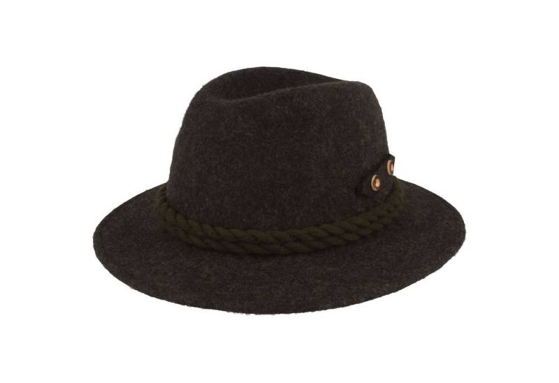Breiter Filzhut rustikal mit Federlasche von Breiter