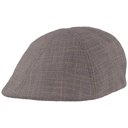 Breiter Herren Schiebermütze, Flatcap, Schirmmütze aus Baumwolle, Mehrteilig mit flexiblem Schirm, Hautfreundliche, Grau, 56 von Breiter