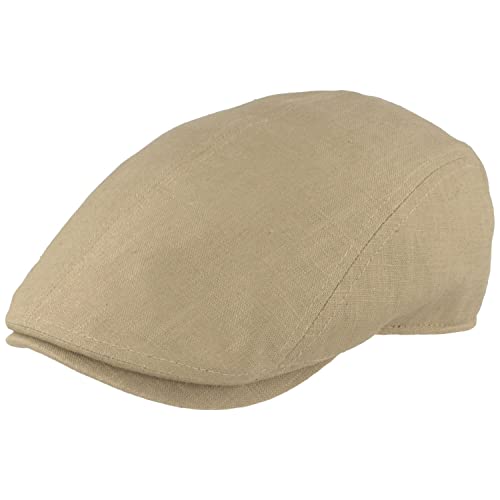 Breiter Herren Schiebermütze Flatcap Schirmmütze Leinen Innenfutter (as3, Numeric, Numeric_56, Moos) von Breiter