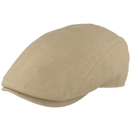 Breiter Herren Schiebermütze Flatcap Schirmmütze Leinen Innenfutter (as3, Numeric, Numeric_61, Moos) von Breiter