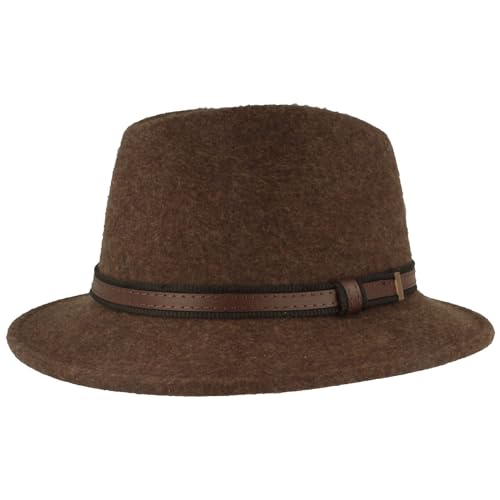 Breiter Hut Outdoor Kinder Traveller Filzhut mit Lederimitat Garnitur Braun 51 von Breiter