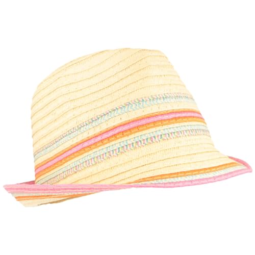 Breiter Kinder Strohhut Strand-Hut Bunte Kinder Trilby - Knautschbar & Flexibel - Beige Multicolor 54 von Breiter