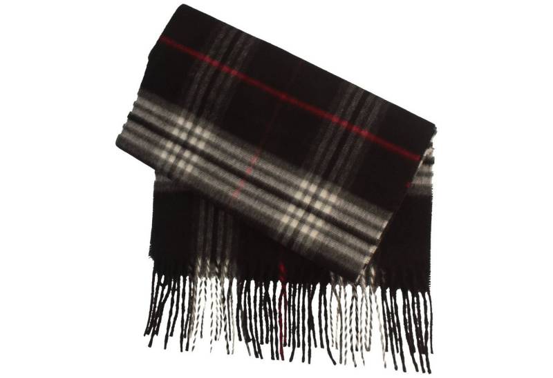 Breiter Schal, Cashmink im Tartan-Karo mit Fransen von Breiter