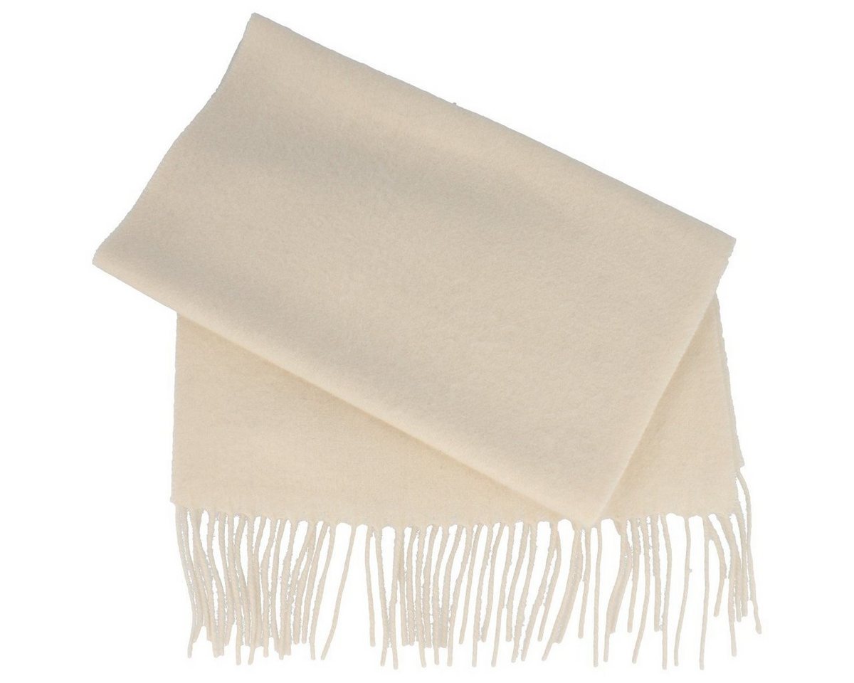 Breiter Schal, Weich/Cashmere100%/Fransenschal Uni-Farbe von Breiter