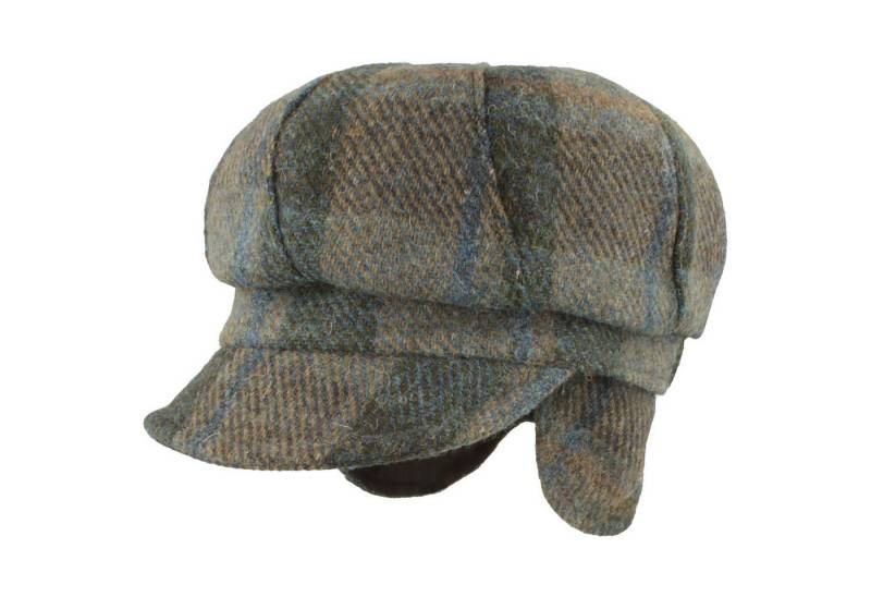 Breiter Schiebermütze Ballonmütze aus Harris Tweed knautschbar von Breiter
