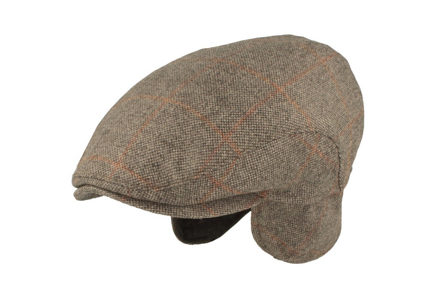 Breiter Schiebermütze Flache Schiebermütze aus Wolle mit Ohrenschutz von Breiter