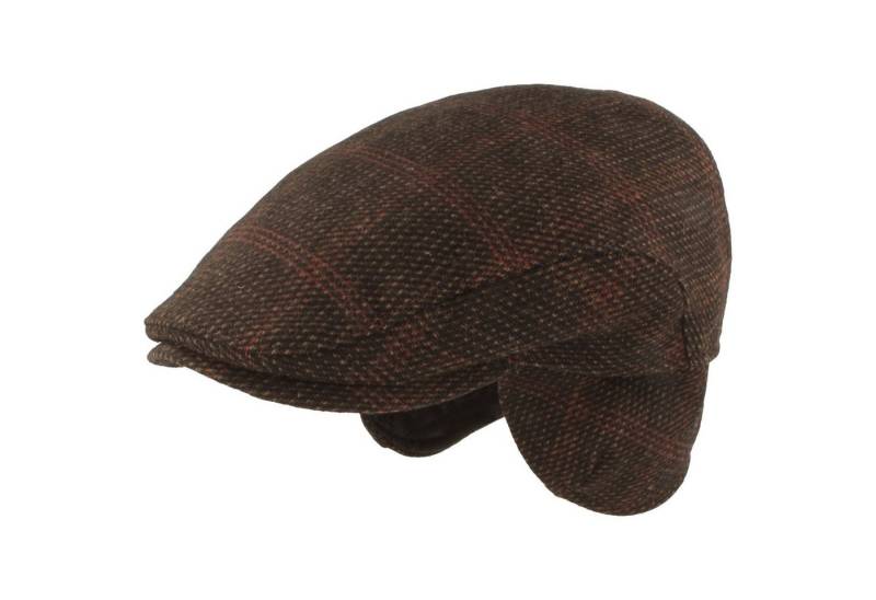 Breiter Schiebermütze Flache Schiebermütze aus Wolle mit Ohrenschutz von Breiter