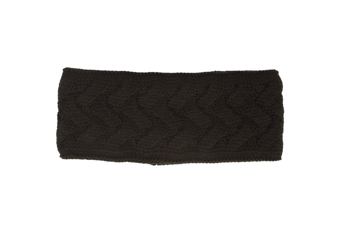 Breiter Stirnband Zopfstrick-Stirnband mit Fleecefutte von Breiter