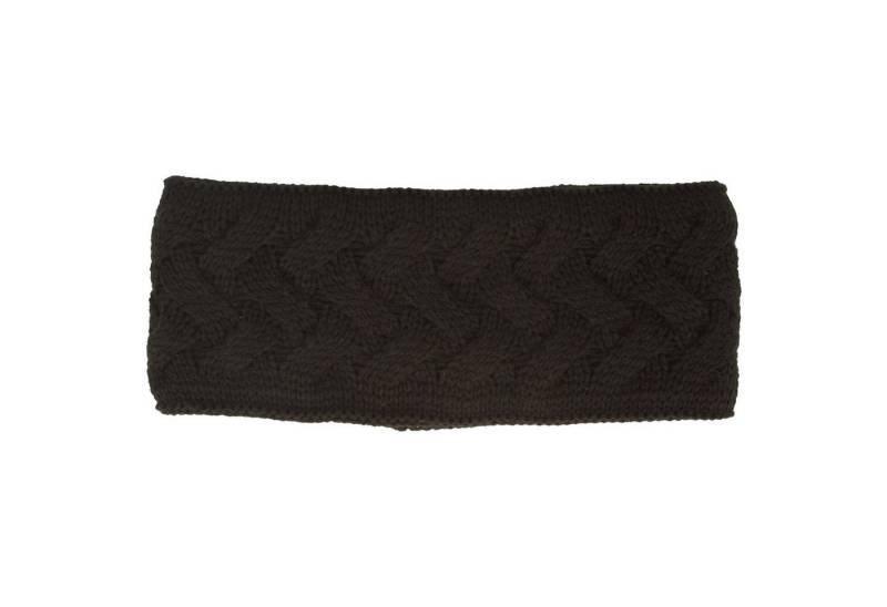 Breiter Stirnband Zopfstrick-Stirnband mit Fleecefutte von Breiter