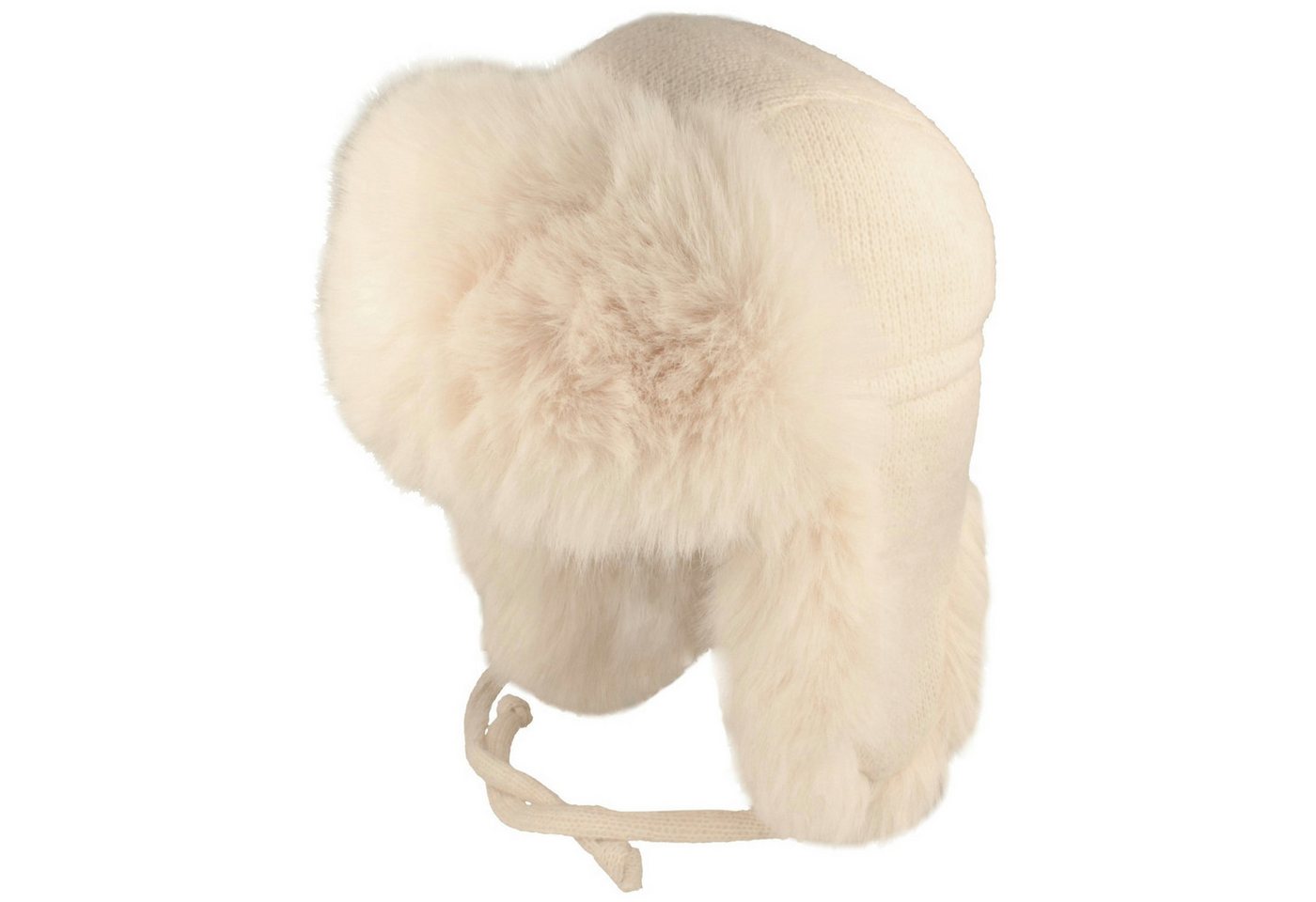 Breiter Strickmütze Warme Kunstfell Strick-Chapka für Damen von Breiter