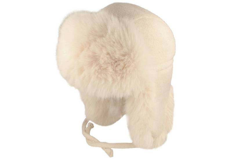 Breiter Strickmütze Warme Kunstfell Strick-Chapka für Damen von Breiter