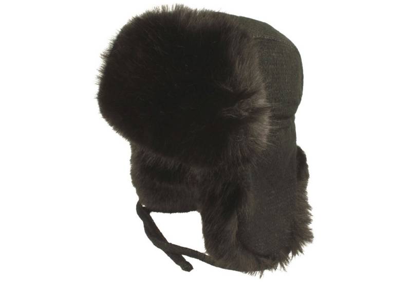 Breiter Strickmütze Warme Kunstfell Strick-Chapka für Damen von Breiter