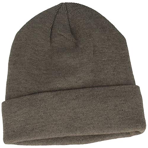 Breiter Strickmütze Wintermütze Beanie Mütze mit weichem Thinsulate-Futter Mittelgrau One Size von Breiter