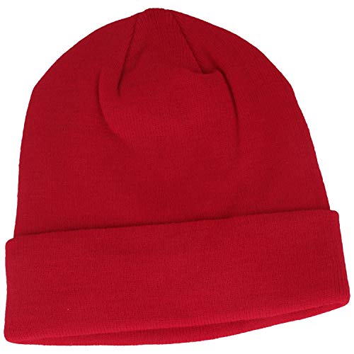 Breiter Strickmütze Wintermütze Beanie Mütze mit weichem Thinsulate-Futter Rot One Size von Breiter