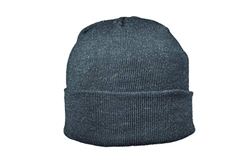 Breiter Strickmütze XXL für größere Köpfe, Wintermütze, Beanie aus Merinowolle, Anthrazit, XXL von Breiter
