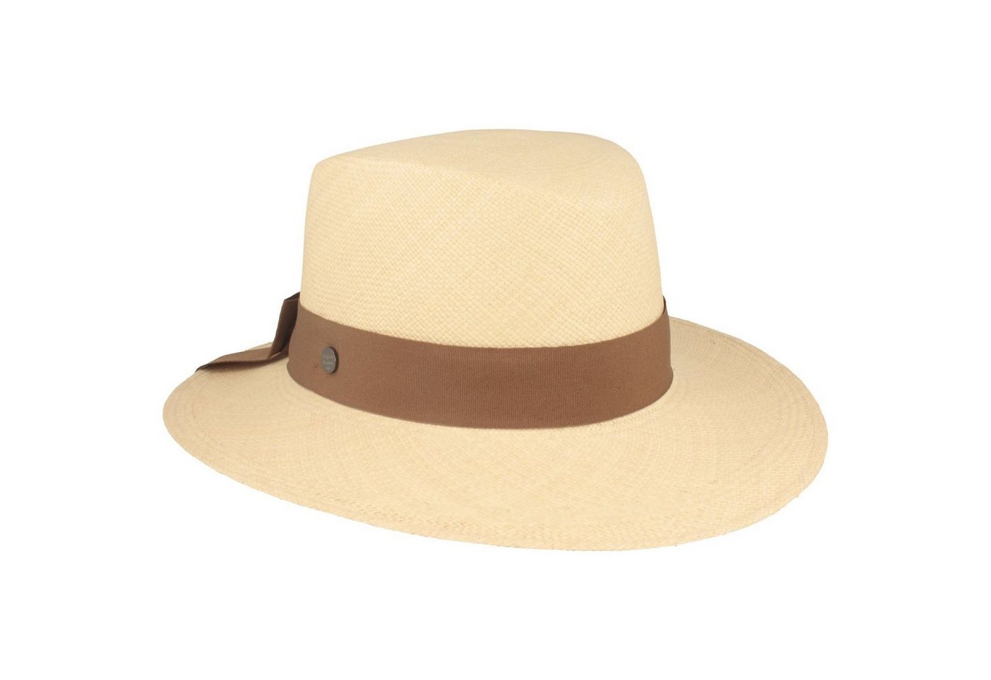 Breiter Strohhut feiner original Panama-Hut mit modischer Schleife hinten UV 50+ von Breiter
