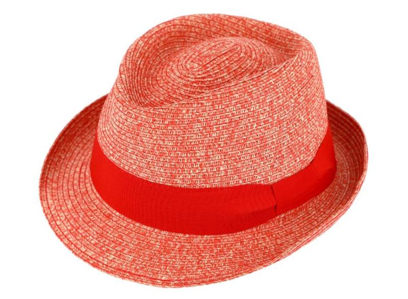 Fiebig Strohhut knautschbarer Trilby modisch meliert von Fiebig