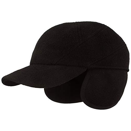 Breiter Winter Baseball Cap, Schirmmütze mit Teflon® Membran, ausklappbarer Ohrenschutz, Wolle, Schwarz 58 von Breiter