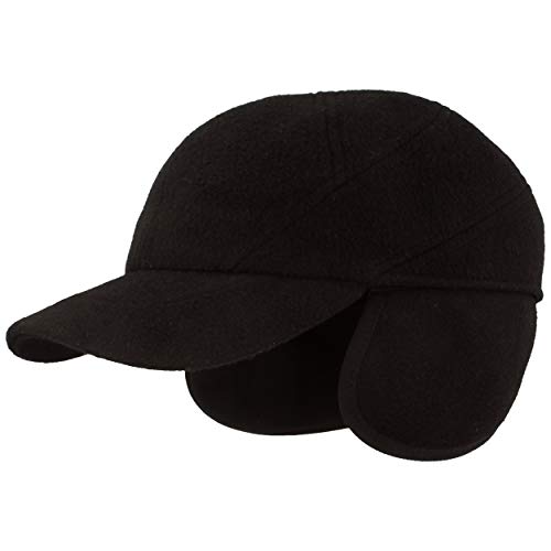 Breiter Winter Baseball Cap, Schirmmütze mit Teflon® Membran, ausklappbarer Ohrenschutz, Wolle, Schwarz 59 von Breiter