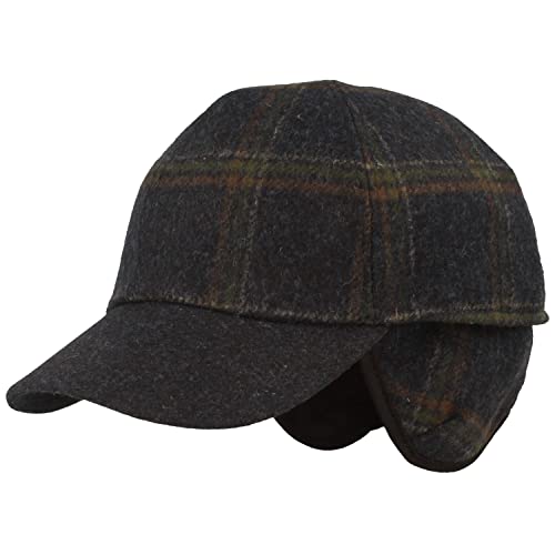 Breiter Winter Baseballcap Grau Fischgrät 56 von Breiter