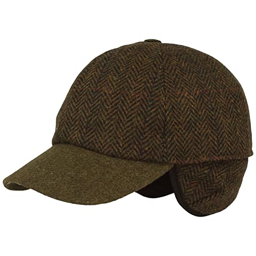 Breiter Winter Baseballcap Olive Fischgrät 58 von Breiter