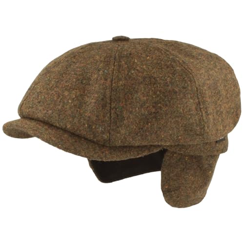 Breiter Winter Schiebermütze Flatcap Schirmmütze Sympatex Membran & ausklappbarem Ohrenschutz 8-TLG Schiebermütze aus Wolle 58 von Breiter