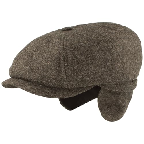 Breiter Winter Schiebermütze Flatcap Schirmmütze Sympatex Membran & ausklappbarem Ohrenschutz 8-TLG Schiebermütze aus Wolle 59 von Breiter