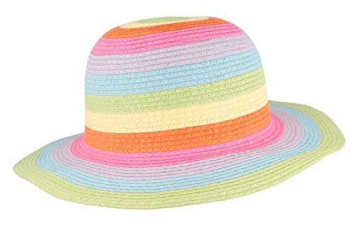 Kinder Strohhut | Strand-Hut | Bunte Kinder Glocke - Knautschbar & Flexibel - für Mädchen Multicolor 52 von Breiter