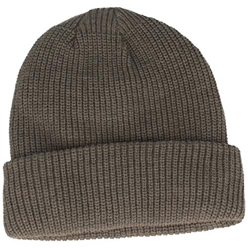 Breiter Strickmütze | Wintermütze | Beanie mit weichem Thinsulate™ Fleece-Futter & 7 cm Umschlag – für Damen & Herren (Hellgrau, One Size) von Breiter