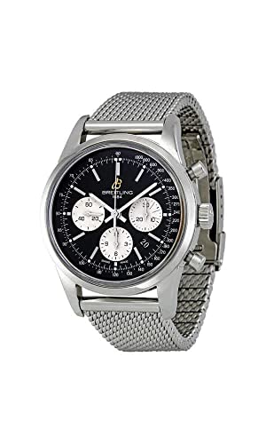 Breitling Transocean Herren-Armbanduhr AB015112-BA59SS mit schwarzem Zifferblatt, Schwarz , Armband Breitling Transocean Herren-Armbanduhr AB015112-BA59SS mit schwarzem Zifferblatt, Schwarz , Armband von Breitling