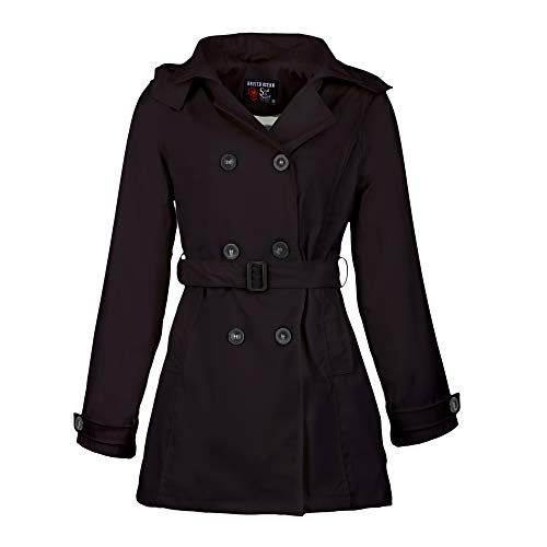 Breizh Ocean - CARNAC - Damen Trenchschnitt, abnehmbare Kapuze, Wasserdichter Mantel, gestreiftes Futter im Matrosenstil - Große Größen von XS bis 3XL erhältlich von Breizh Ocean