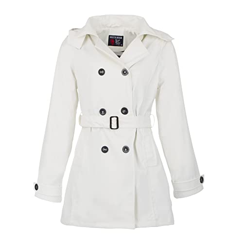 Breizh Ocean - CARNAC - Damen Trenchschnitt, abnehmbare Kapuze, Wasserdichter Mantel, gestreiftes Futter im Matrosenstil - Große Größen von XS bis 3XL erhältlich von Breizh Ocean