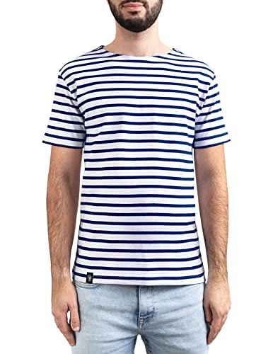 Breizh Ocean - GARLAN, T-Shirt mit kurzen Ärmeln aus Dicker Bio-Baumwolle, Mann oder Frau, gestreiftes T-Shirt - Gemischt - XS bis 4XL von Breizh Ocean