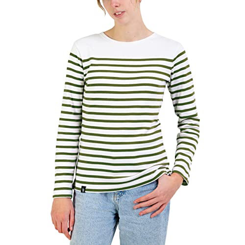 Breizh Ocean - PIRIAC - Damen Marinière, Langärmliges gestreiftes Shirt im Bretonischen Stil, Hochwertige Baumwolle – Große Größen von XS bis 4XL erhältlich von Breizh Ocean