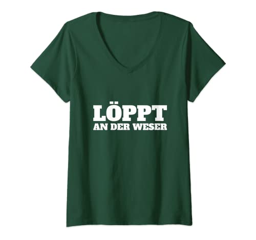 Damen Fußball Bremen Trikot Weser Männer, Frauen und Fans Bremen T-Shirt mit V-Ausschnitt von Bremen Weser Männer, Frauen und Fans Fußball