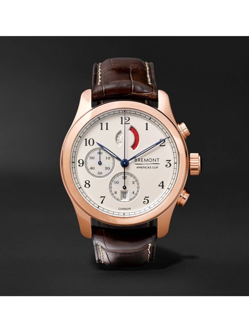 Bremont - America's Cup Regatta Automatic Chronograph 43mm Rose Gold and Alligator Watch, Ref. No. AC-R/RG - Men - Rose gold von Bremont