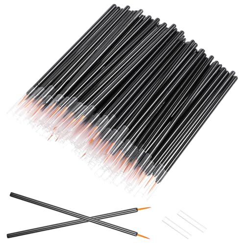 100 Stück Eyeliner Pinsel Einweg Micro Applikatoren Pinsel Wimpernverlängerung Pinsel Einweg Microbürsten Wimpernbürste Einweg Eyeliner Applikator Ultrafeiner Spitze Kosmetische Make Up Pinsel Tools von Bremorou