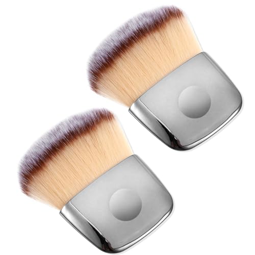 2 Stück Blush Pinsel, Grundierungspinsel, Selbstbräuner Pinsel, Multi-Brush Zum Auftragen Von Lidschatten Und Foundation, Puder Rouge Brush Für Gesicht Und Körper von Bremorou