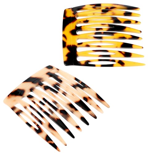2 Stück Haarkamm Zum Stecken Steckkamm Haare French Side Combs Small Kunststoff Seite Haar Twist Kamm Steckkämme Französisch Twist Kamm Haar Clips Mit Zähnen Für Haarzubehör Frauen Mädchen von Bremorou