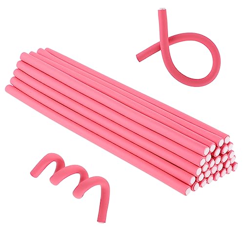 30 Stück Flexible Lockenstab Twist Schaumstoff Flexibler Haar Lockenwickler Twist Flexible Locken Ohne Hitze Weich Schaum Keine Hitze Lockenwickler Für Damen Mädchen Lang Und Kurz Haar 0.31x9.45 Inch von Bremorou