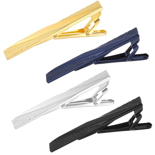 4 Stück Krawattenklammer Set Krawattennadel Tie Clip für Herren Klassische Aus Edelstahl Krawattennadeln Krawattenklammern Elegantekrawattenklammern Krawatte für Verschiedene Und Anlässe von Bremorou