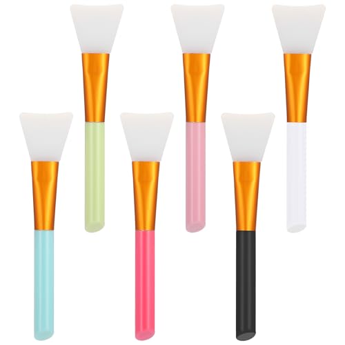 6 Stück Maskenpinsel Gesichtsmaske Pinsel Set Silikon Gesicht Gesichtsapplikator Fächer Makeup Hautpflege Applikator Brush Maskenapplikator Werkzeug für Schlafmaske Schlammmaske Skin Care Aesthetic von Bremorou
