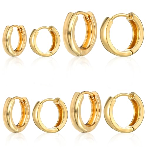 8 Stück Mini Creolen Gold Wasserfeste Ohrringe Damenohrringe Glamorous Rund Metallohrringe Mini Wasserfeste Ohrring Spirit für Damen Mehrere Piercings Trendiger Schmuck 8 Stück Mini Creolen Gold Wasserfeste Ohrringe Damenohrringe Glamorous Rund Metallohrringe Mini Wasserfeste Ohrring Spirit für Damen Mehrere Piercings Trendiger Schmuck von Bremorou