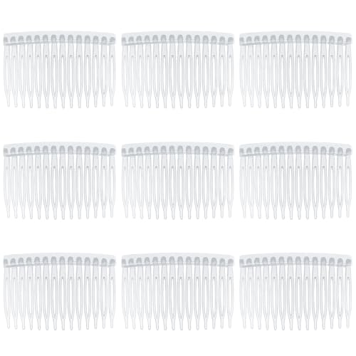9 Stück Französische Seitenkämme Haarkämme für Damen Transparente Kunststoff Haarspange Kämme Haarkamm Zum Stecken Feines Dünnes Haar Seitliche Haarspangen Mit Feinen Zähnen Dekorative Drehkamm Clips von Bremorou